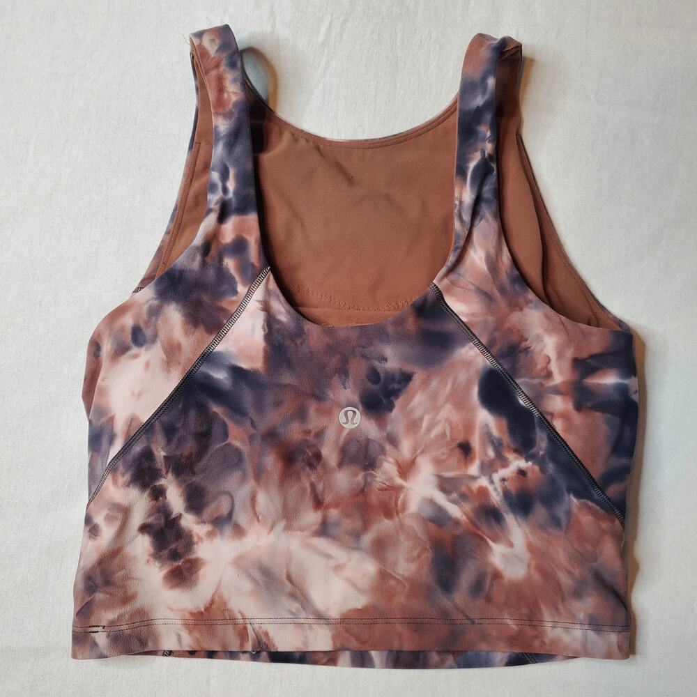 Lululemon Women's 4 Align High-Neck Tank Top Diamond Dye Seashell Smoky Topaz - Picture 3 of 6